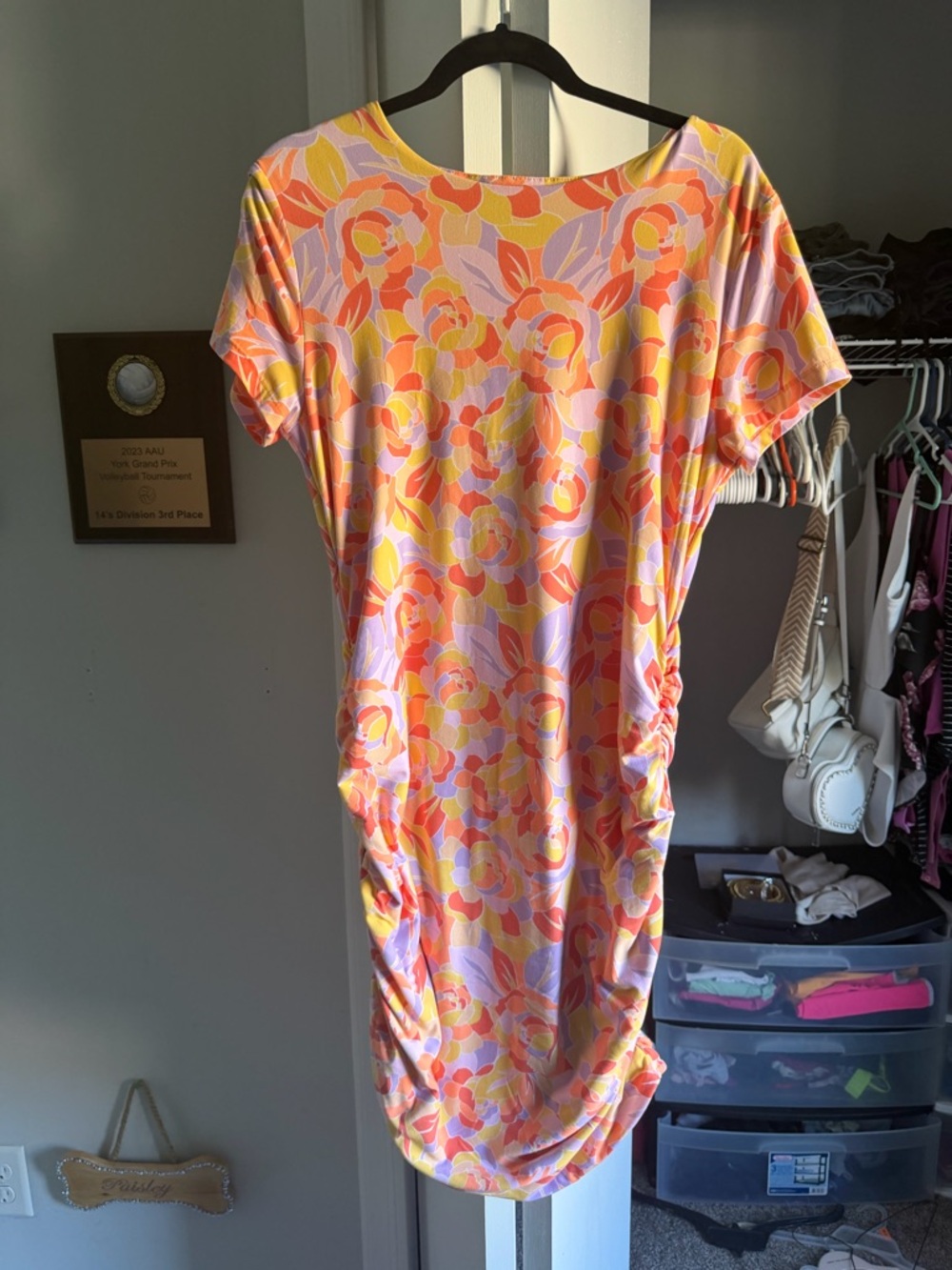 No Boundaries Floral Shift Dress in Yellow, Pink, Orange